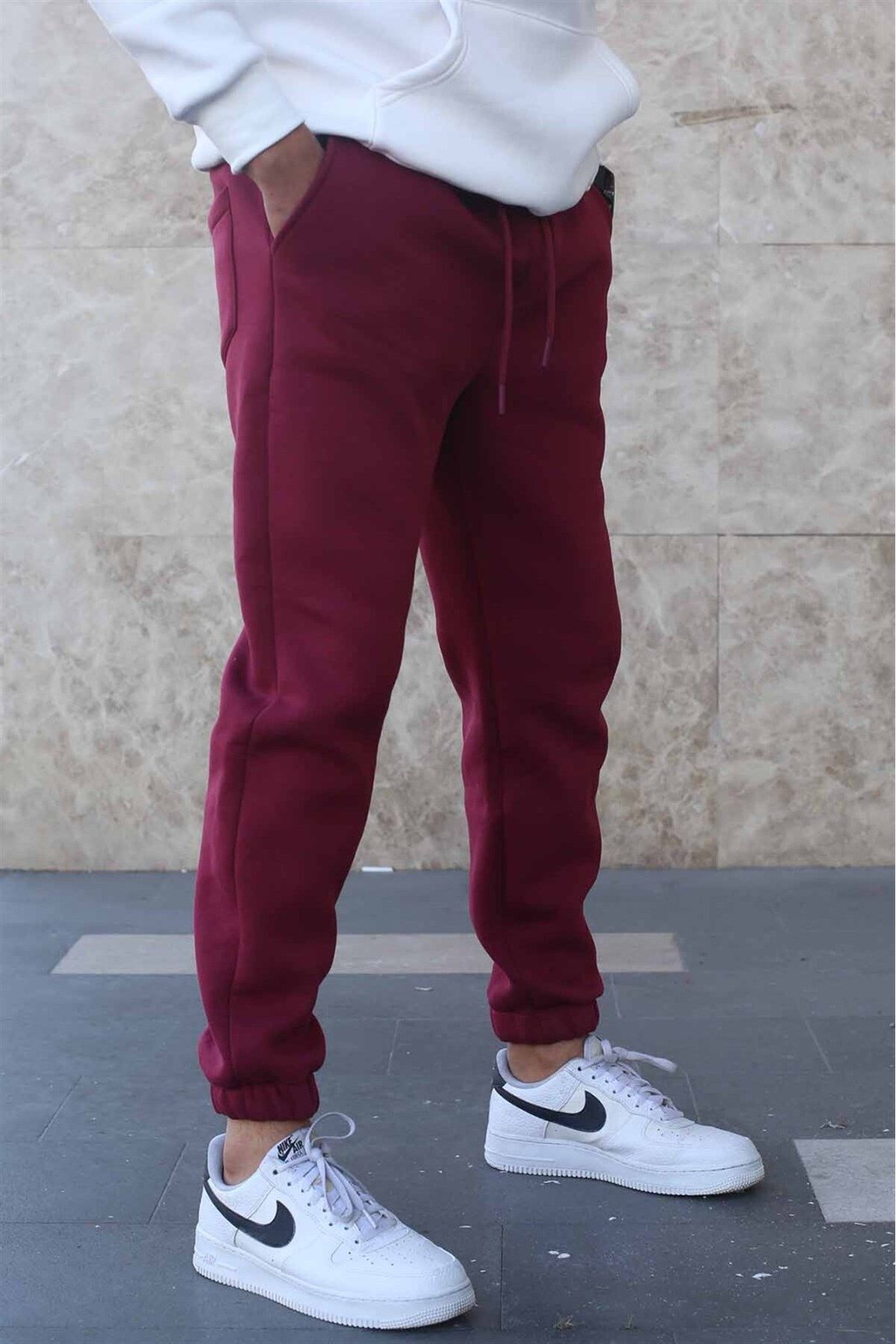 Mens burgundy deals sweatpants