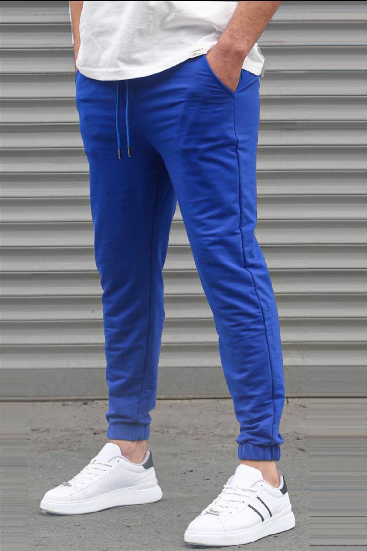 Boyalı Gri Basic Paçası Lastikli Erkek Eşofman 