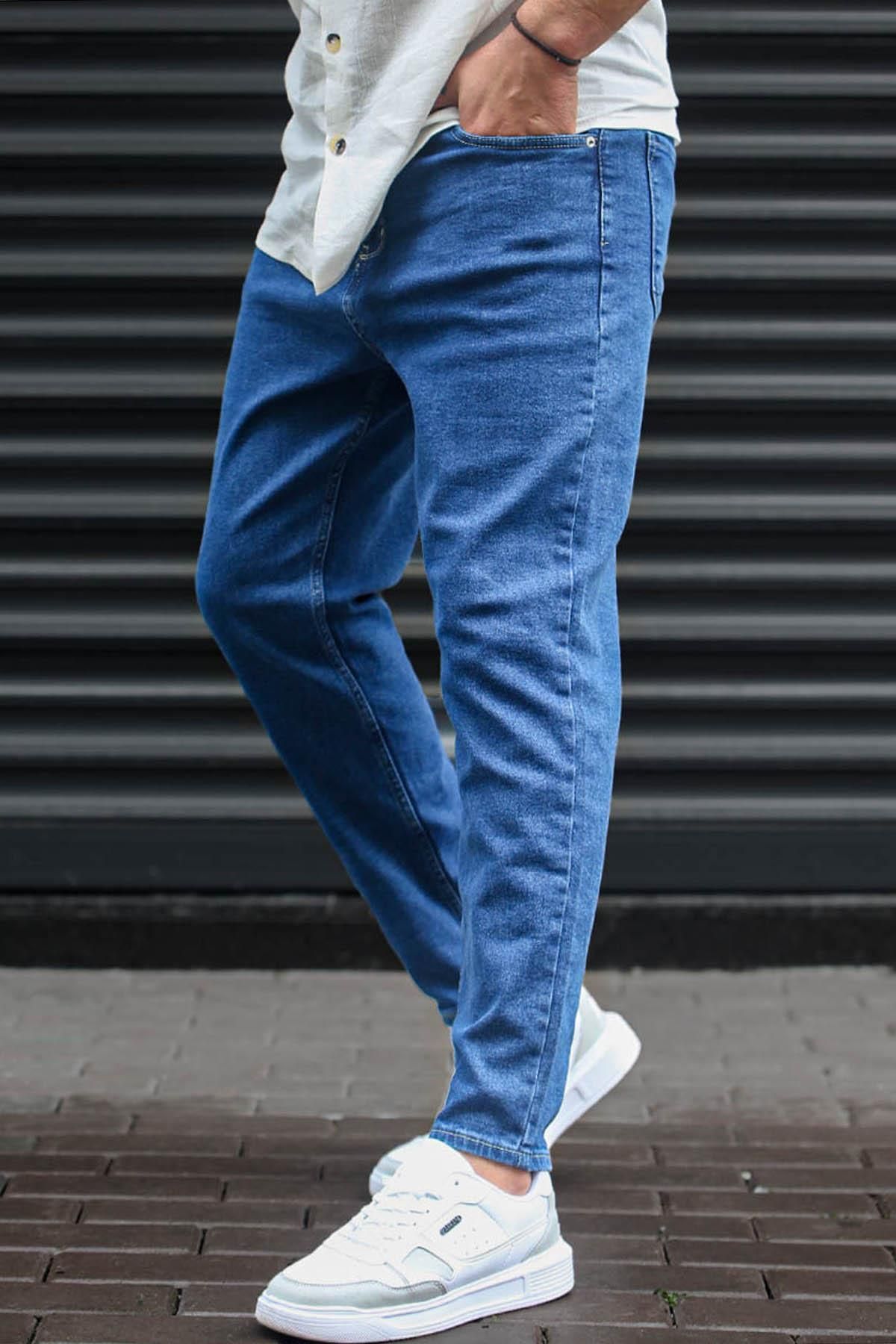 Madmext شلوار جین مردانه آبی استاندارد فیت ۶۳۷۵