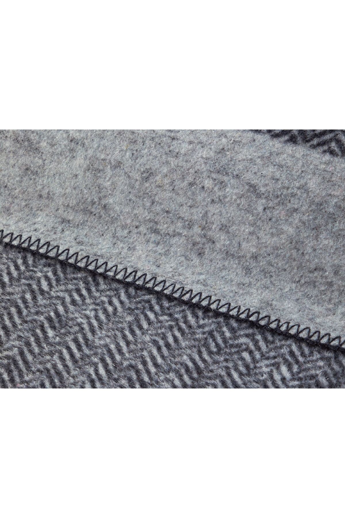 English Home-Modern Chevron Cotton Single Blanket 150x200 Cm Gray 3