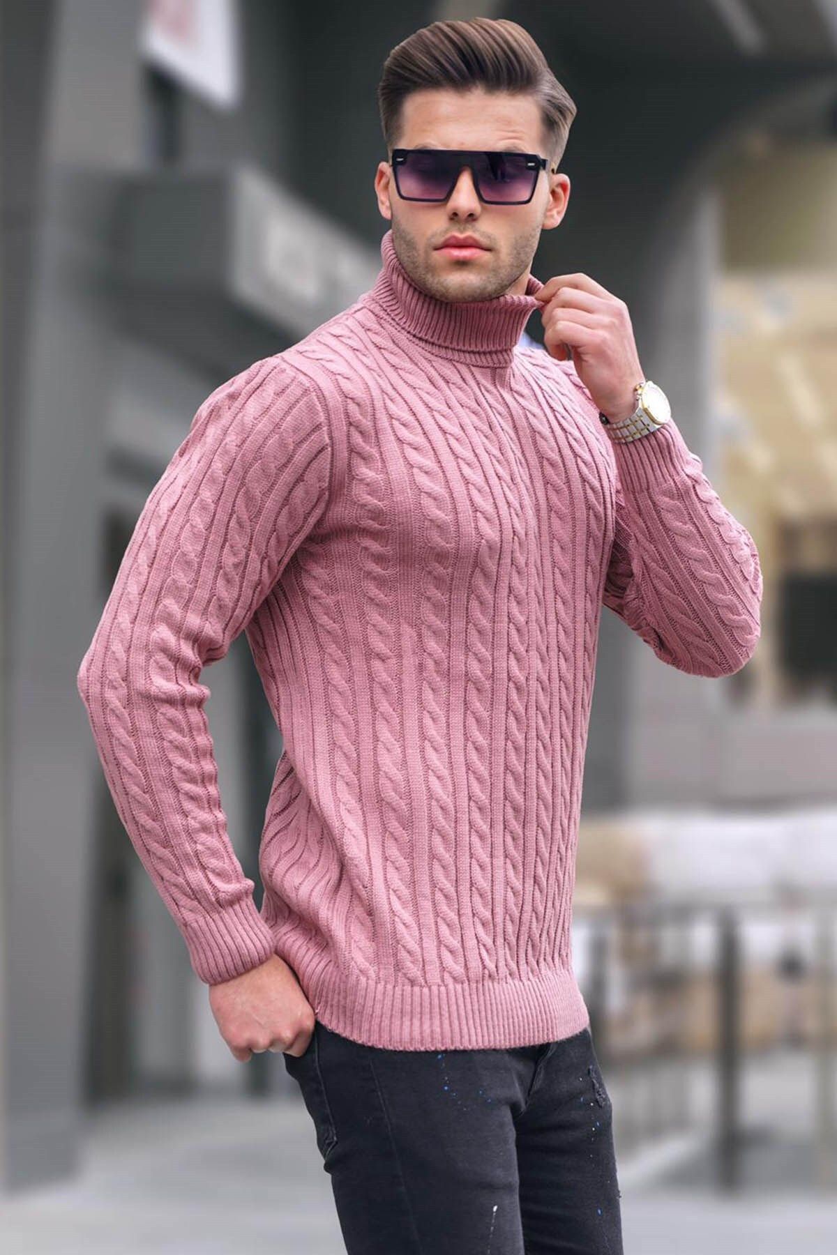 Pink turtleneck sweater mens shop