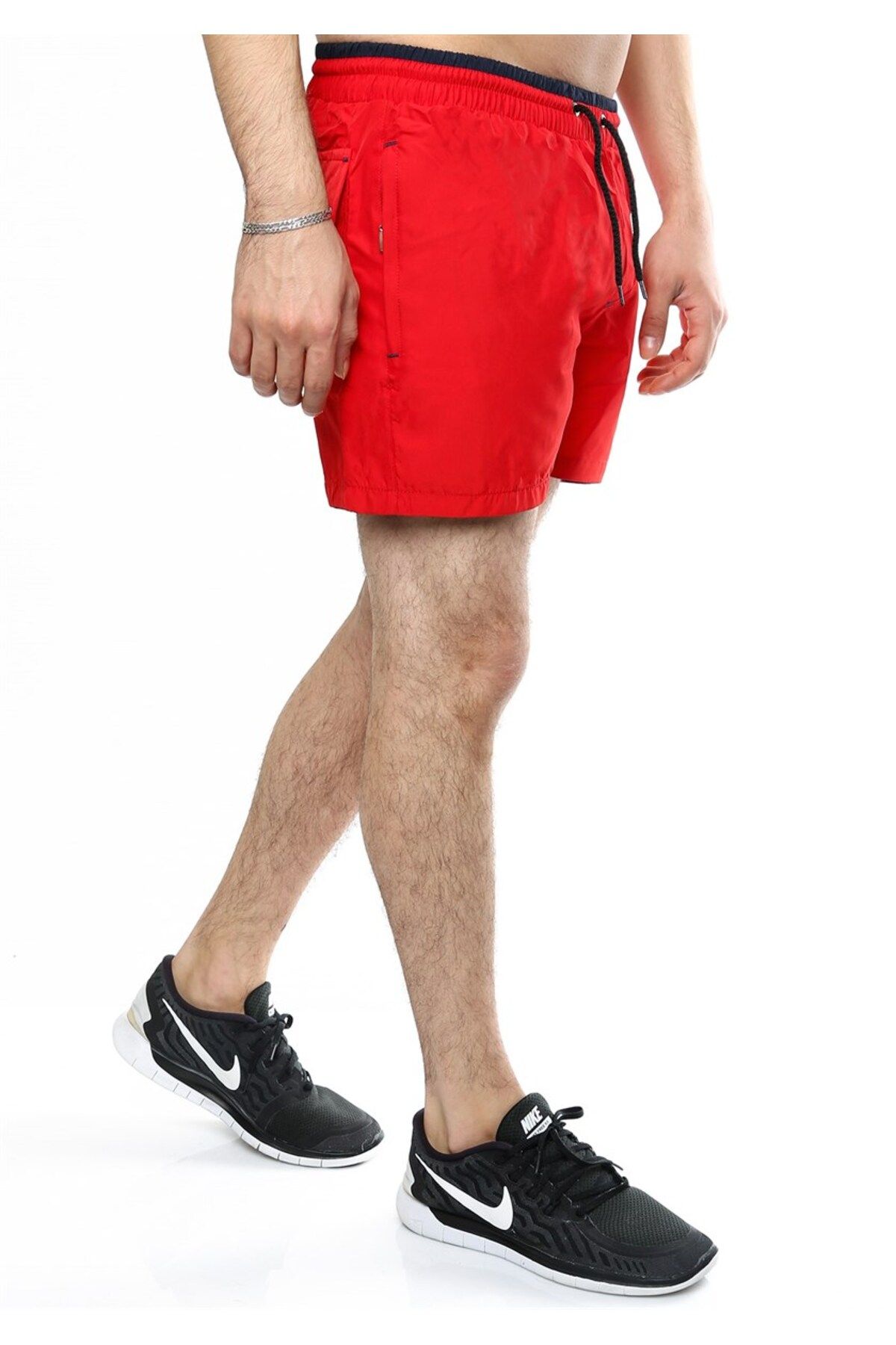 Madmext-Plain Claret Red Swim Shorts 1959 3