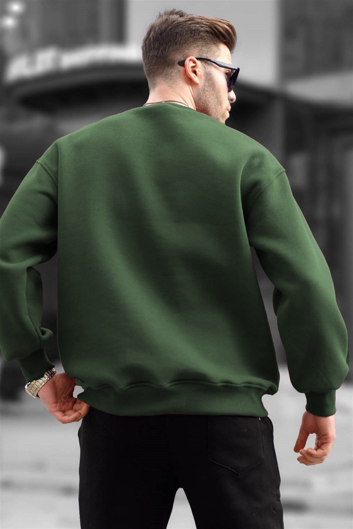 Green deals sweatshirt mens