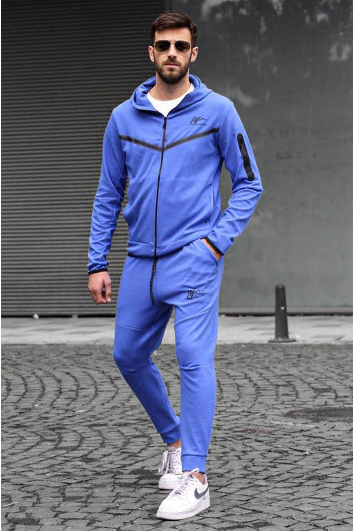 Blue sales sweatsuit mens