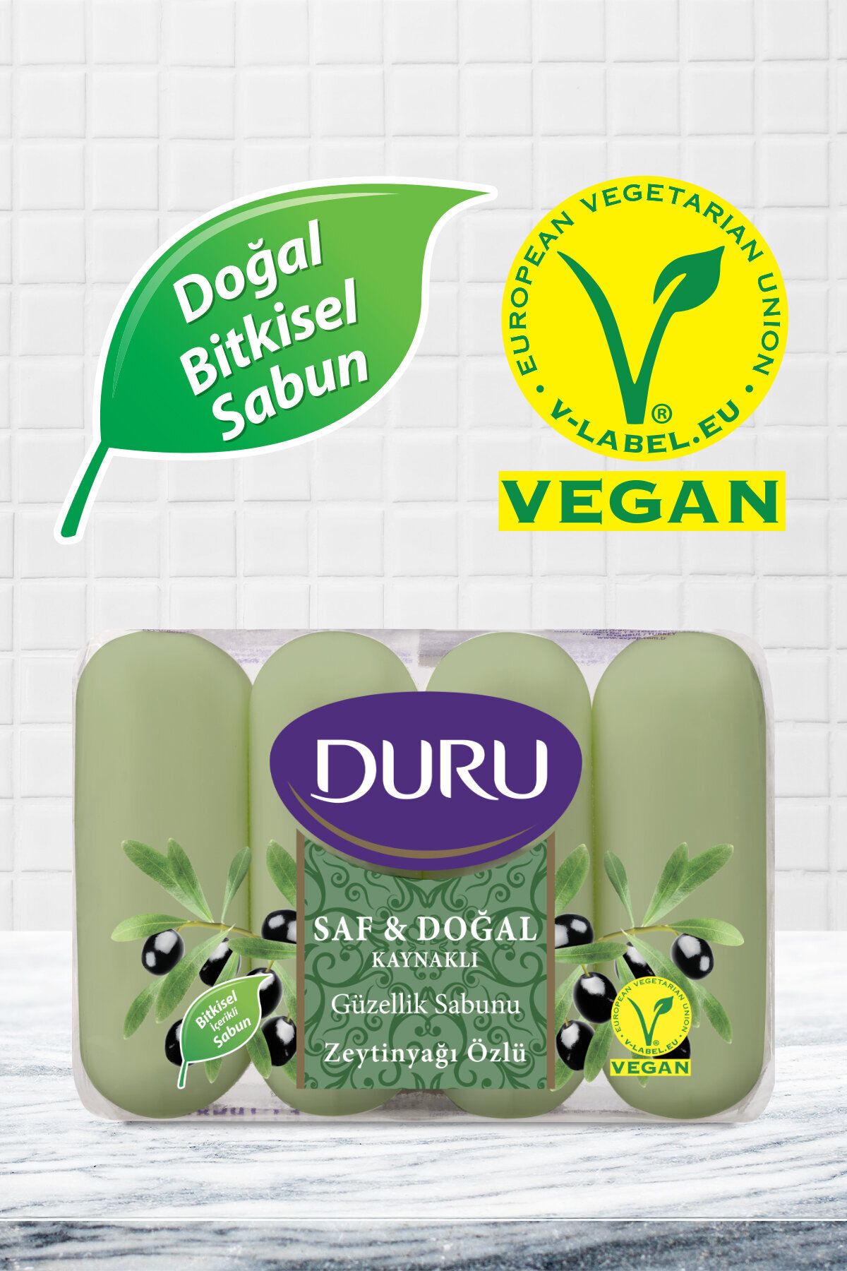 صابون زیبایی 16 تکه با عصاره روغن زیتون خالص و منبع طبیعی 4x280 گرم Duru
