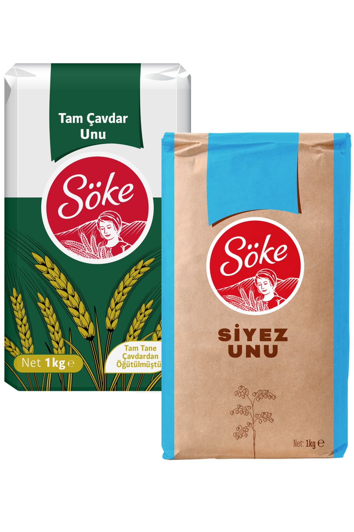 Söke Çavdar Un 1 Kg Siyez Un 1 Kg 2 Li Set