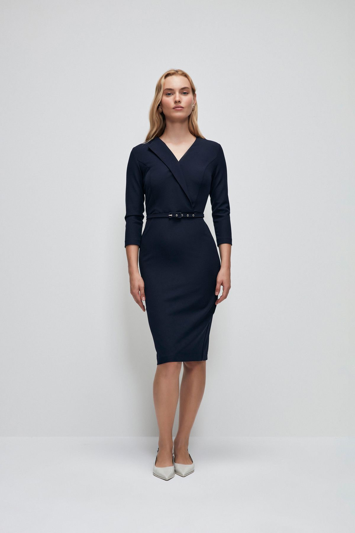 Dark blue shop pencil dress