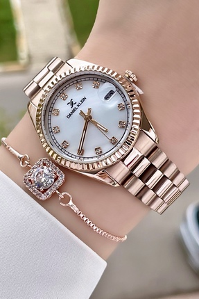 Daniel Klein Marka Rose Renk Takvimli Kadın Kol Saati