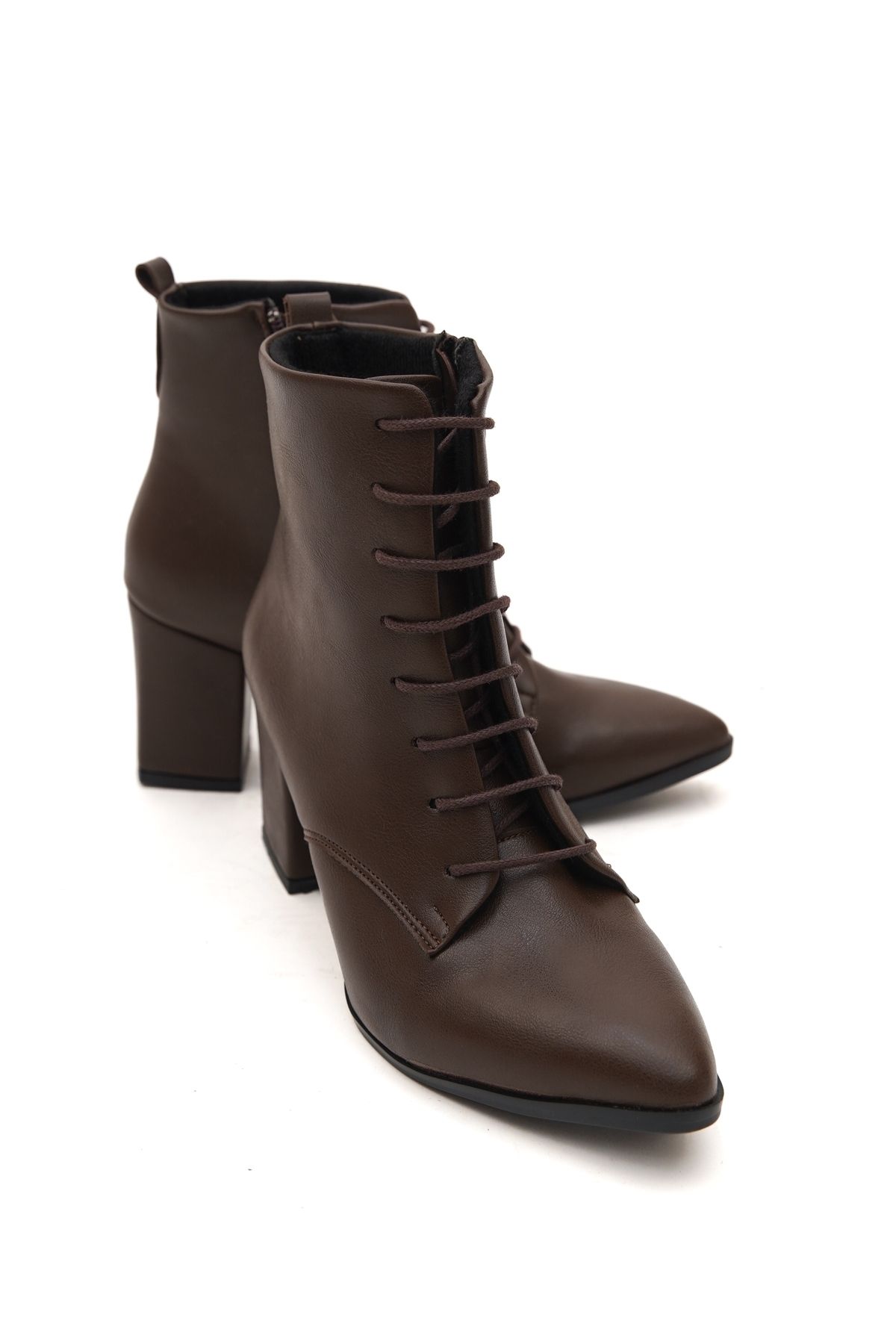 Dark brown new arrivals lace up boots