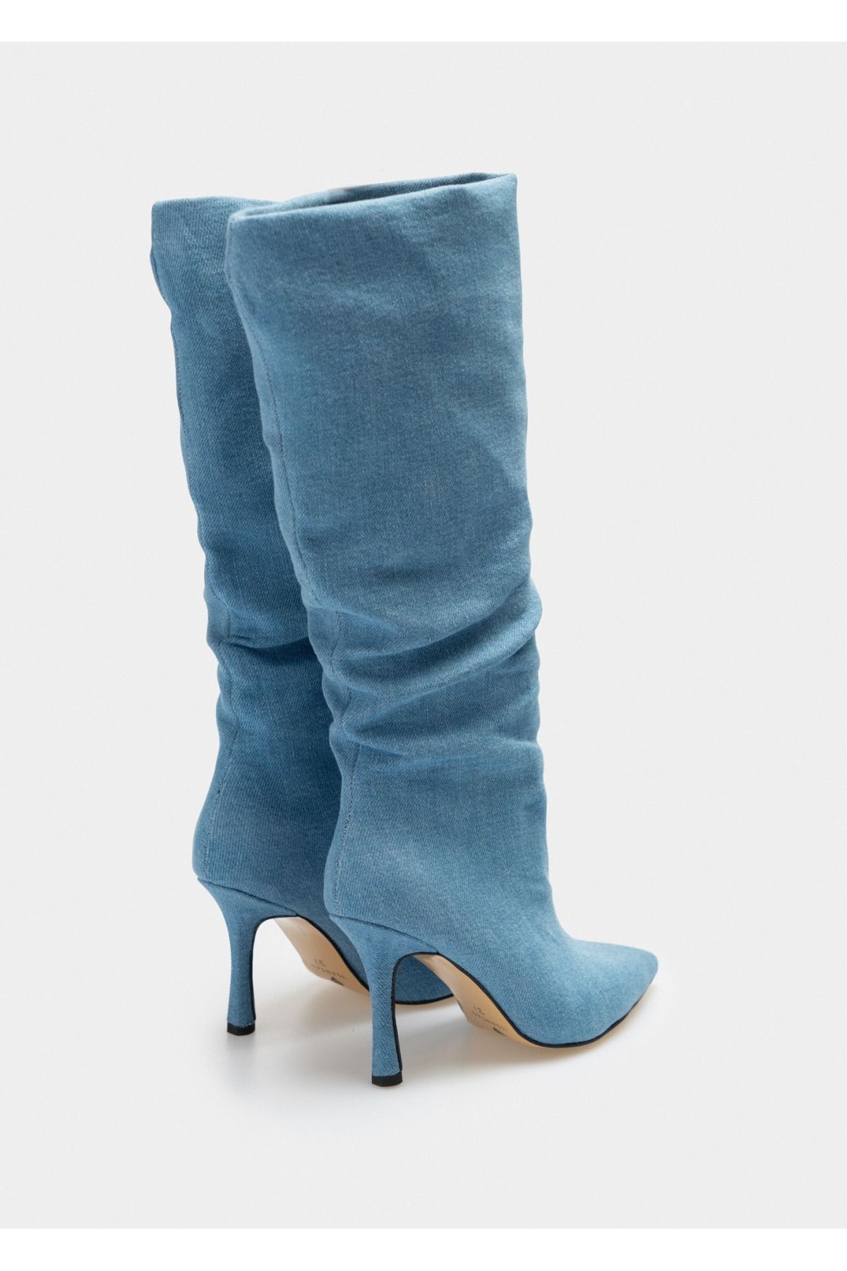 Denim outlet long boots