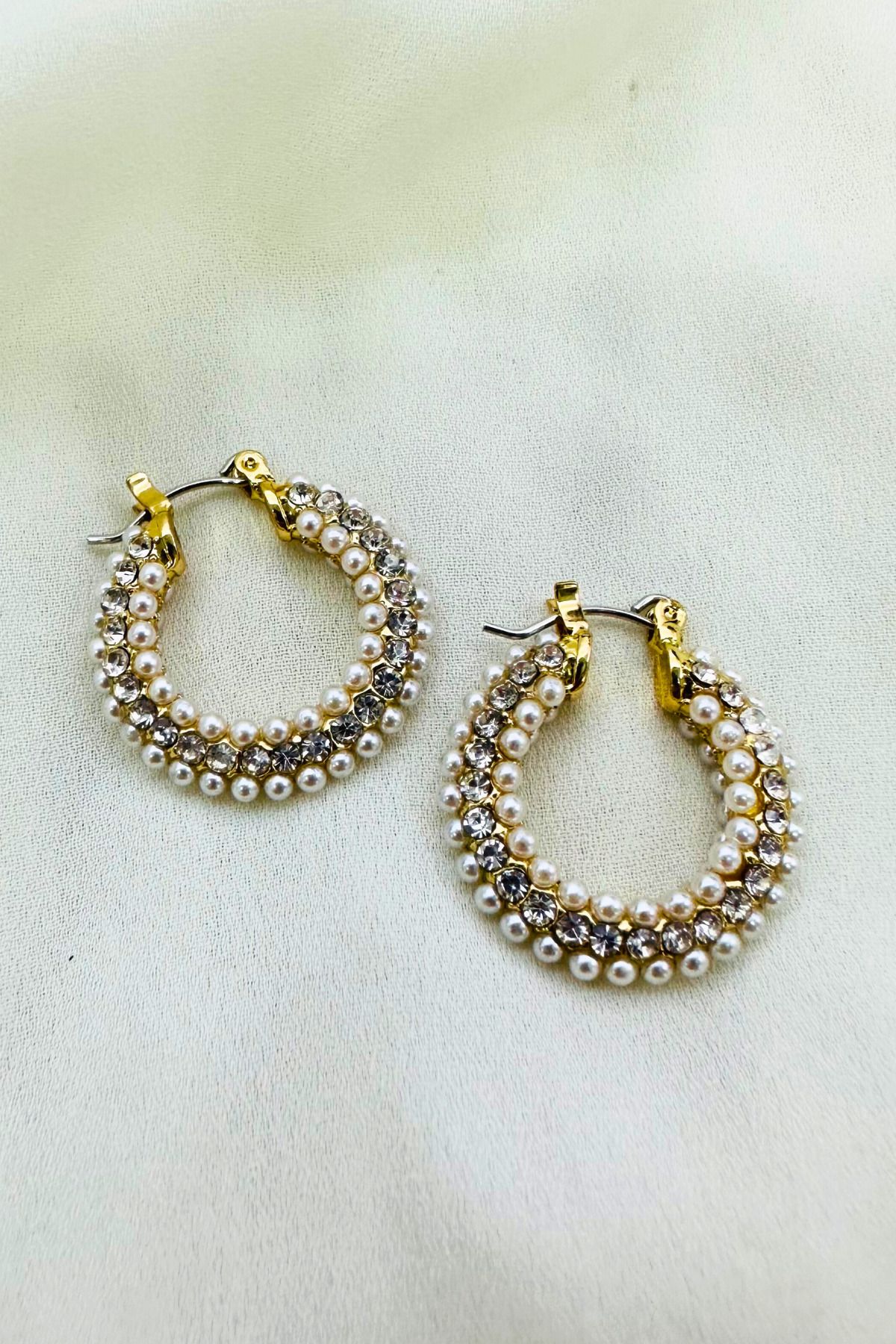 Pearl shop ring earrings