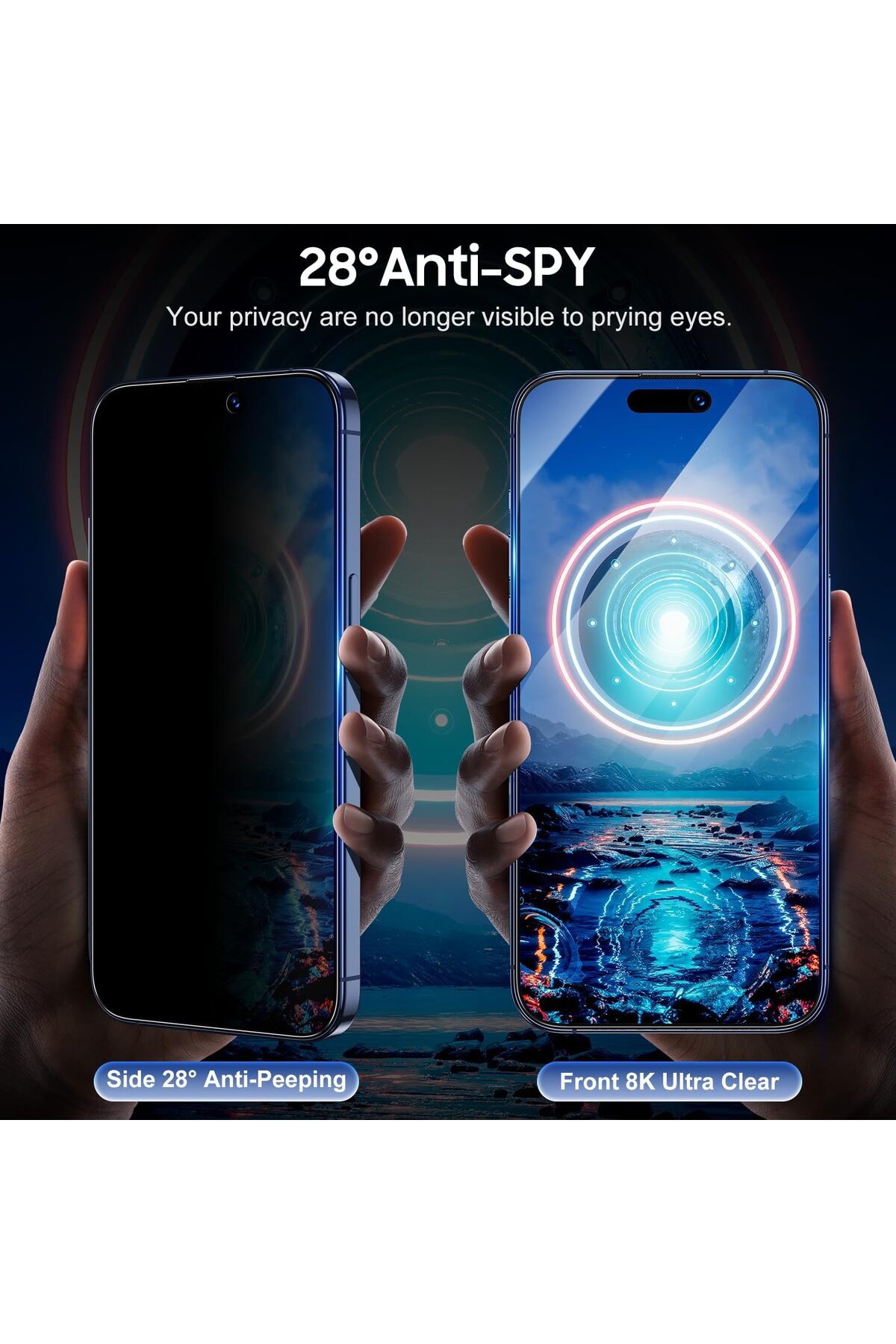 İphone 15 Pro Max Ekran Koruyucu Hayalet Cam Otomatik Kolay Kurulum Aparatlı Ekran Camı Fit-Easy 6