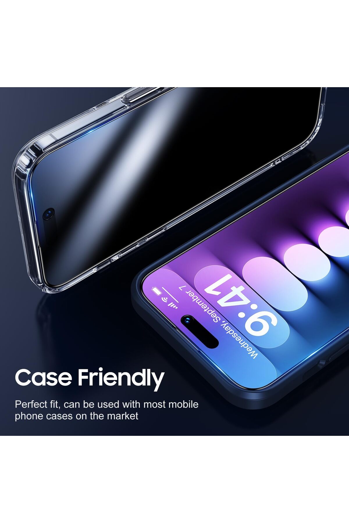İphone 15 Ekran Koruyucu Hayalet Cam Otomatik Kolay Kurulum Aparatlı Ekran Camı Fit-Easy 5