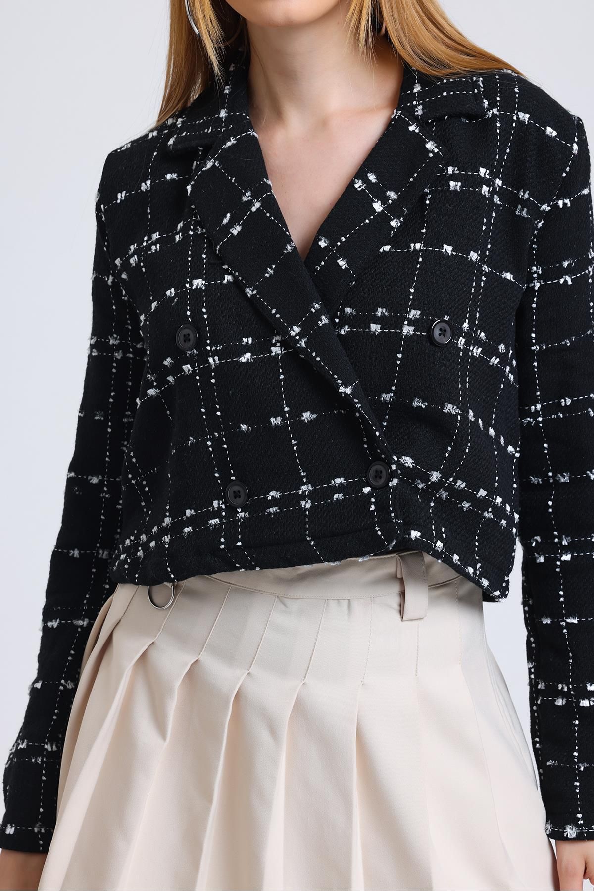 Plaid cheap short jacket