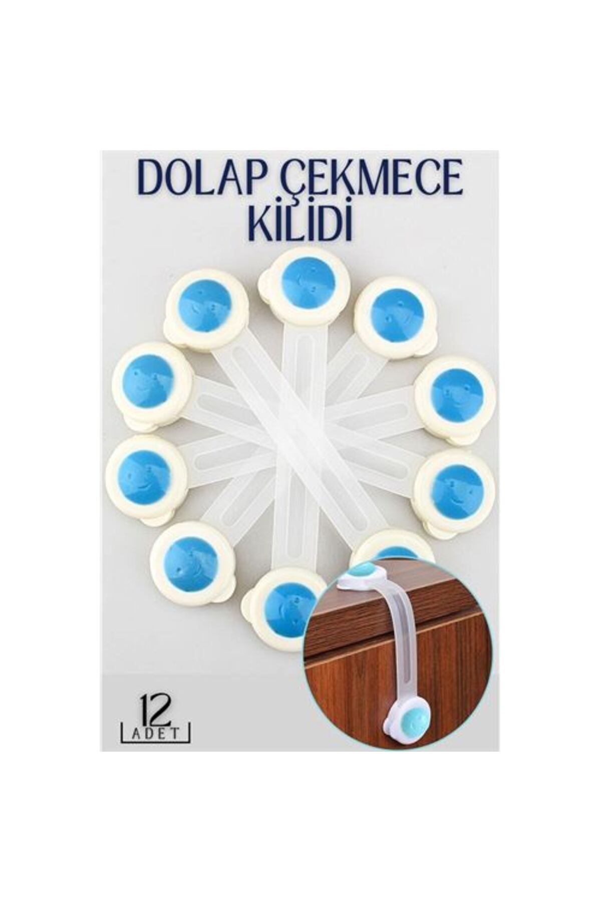 Genel Markalar Çocuk Dolap ve Çekmece Kilidi 12 li PAKET 718724