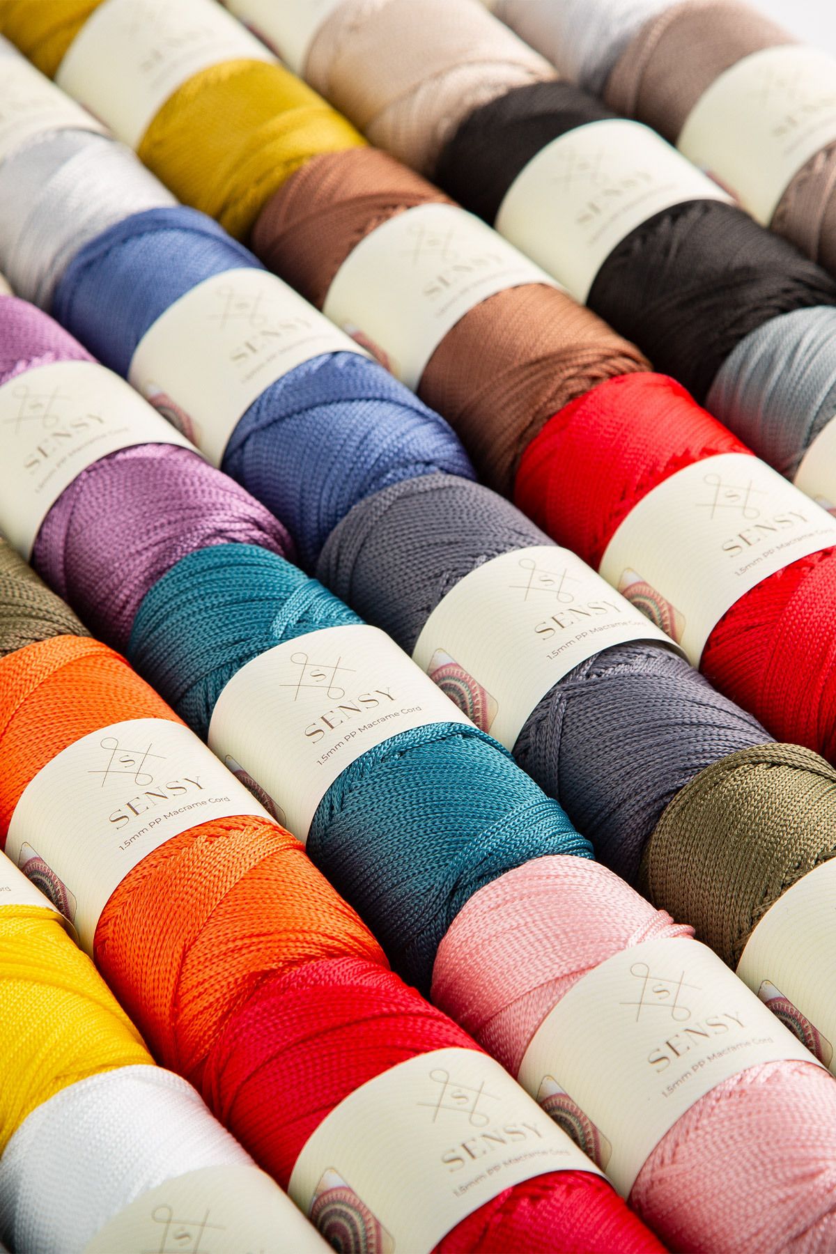 SENSY-1.5 Mm - 100 gr Polyester Macrame Thread Khaki 150 M Polyester Macrame Thread Supla Thread And Bag Thread 7