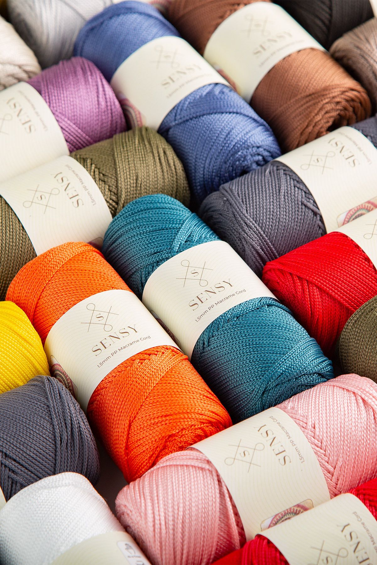 SENSY-1.5 Mm - 100 gr Polyester Macrame Thread Khaki 150 M Polyester Macrame Thread Supla Thread And Bag Thread 8