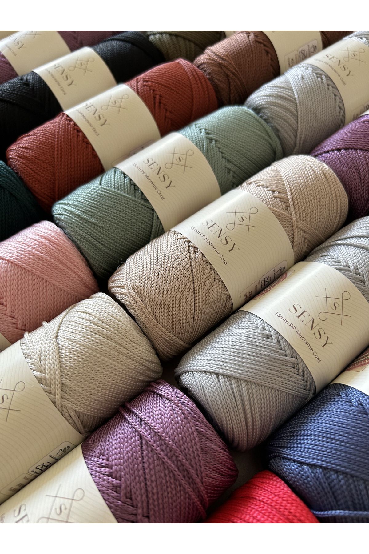 SENSY-1.5 Mm - 100 gr Polyester Macrame Thread Mink 150 M Polyester Macrame Thread Supla Thread And Bag Thread 6