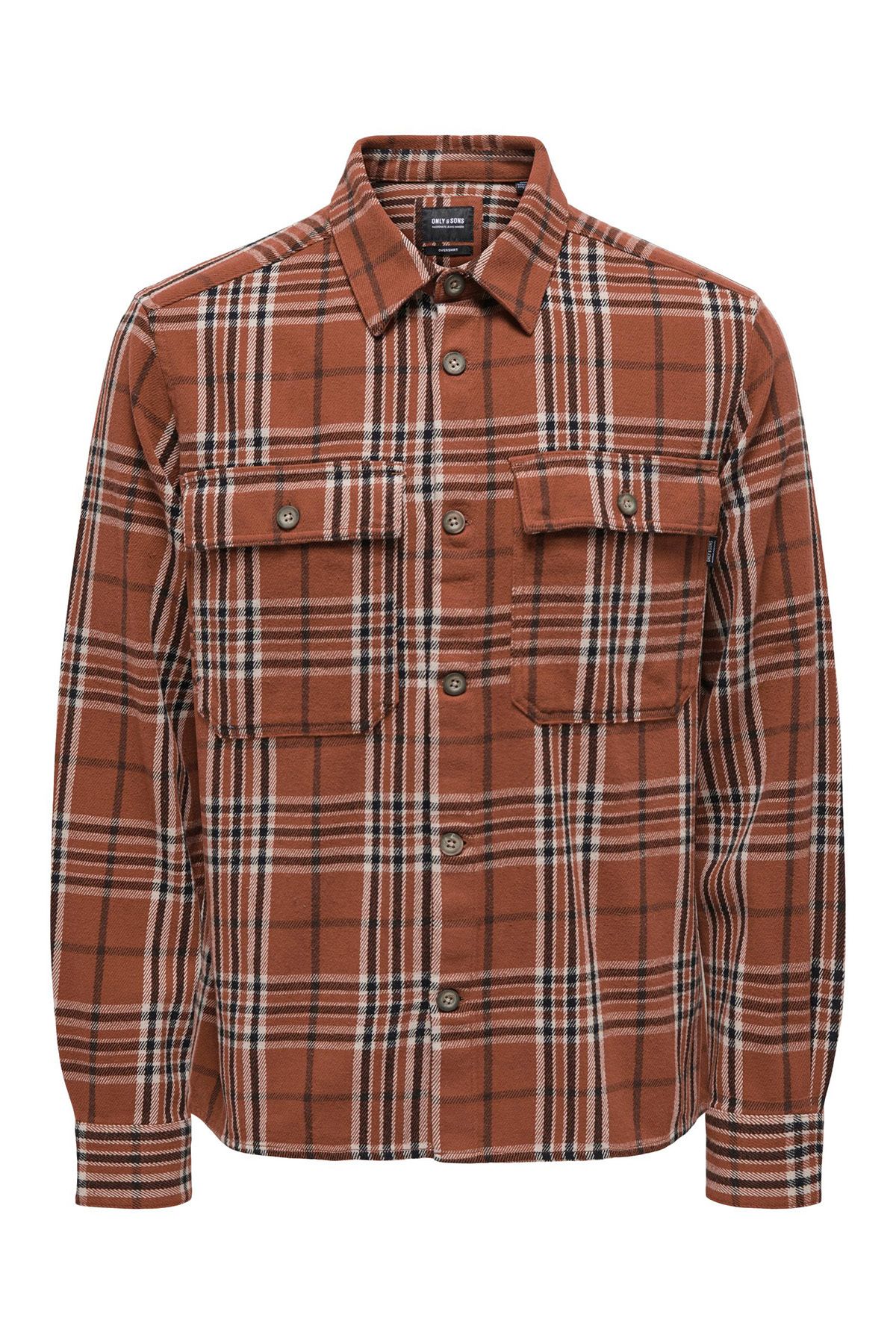 Only Sons Onsscott Plaid Cotton Comfortable Cut Shirt Men s
