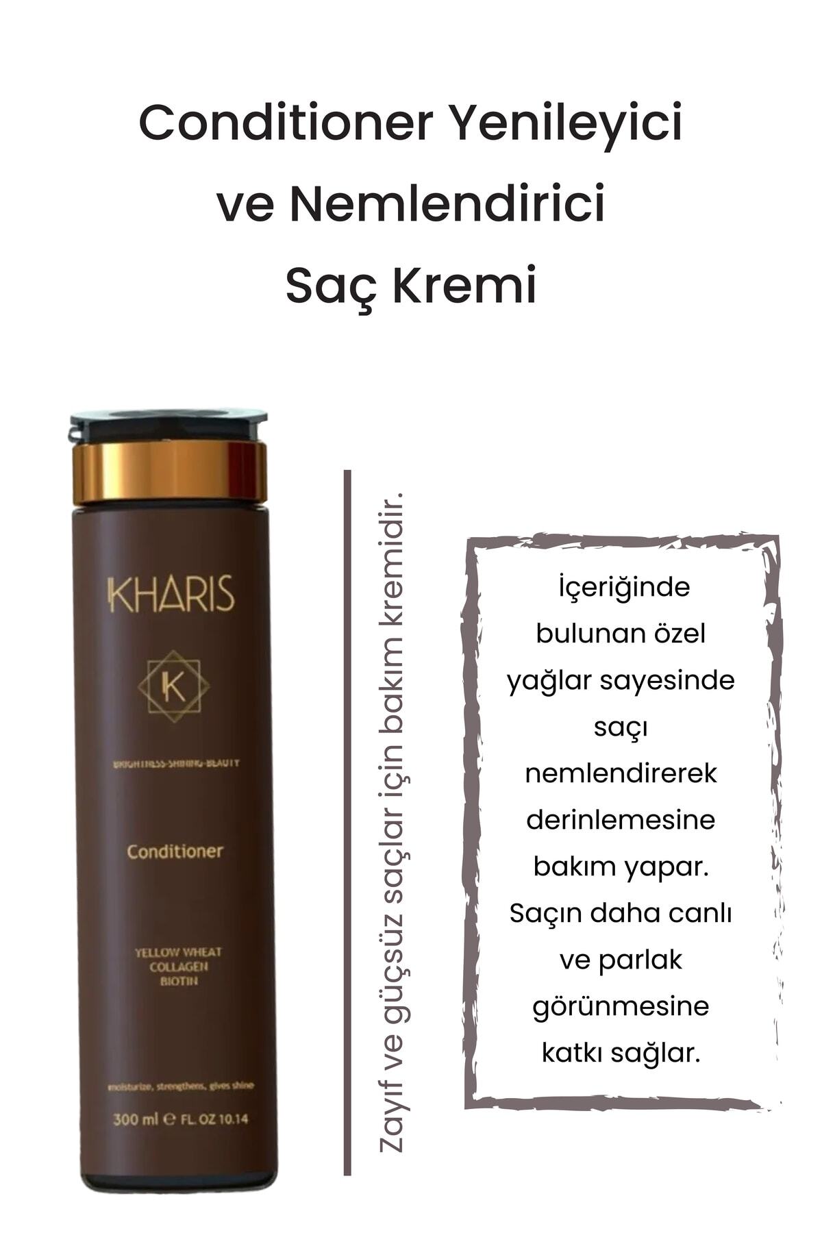 Kharıs Conditioner Yenileyici Ve Nemlendirici Saç Kremi 300ml — 8681967483246 — تصویر 2 از 2