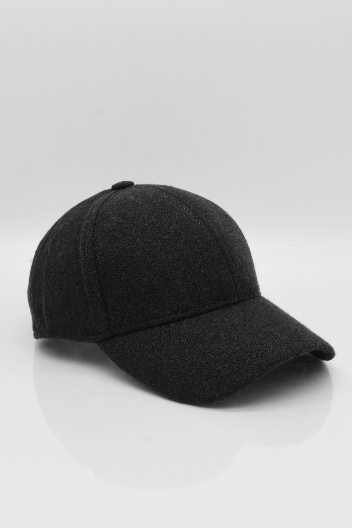 K lah Women s Black Wool Winter Baseball Cap Hat Trendyol