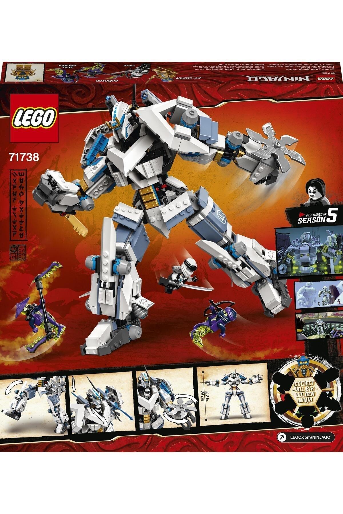 ® نینجاگو® میراث: نبرد تایتان مِک زین 71738 - مجموعه ساختنی اسباب‌بازی نینجا (۸۴۰ قطعه)