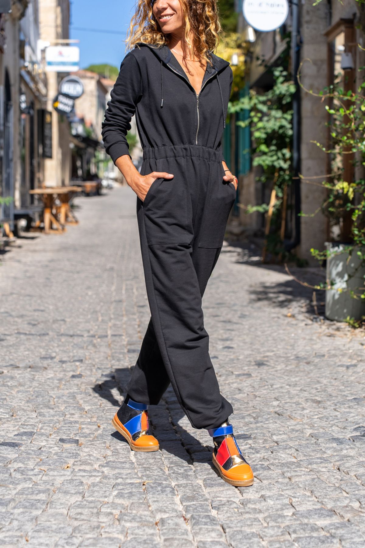 Jumpsuit pockets top