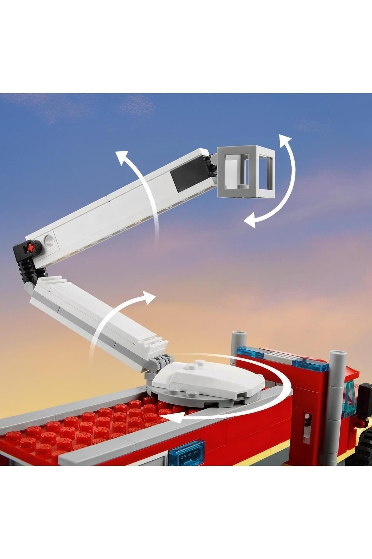 LEGO لگو مجموعه ساخت و ساز واحد فرماندهی آتش نشان شهر 60282; ست ساختمانی سرگرم کننده آتش نشانی اسباب بازی (380 عدد)