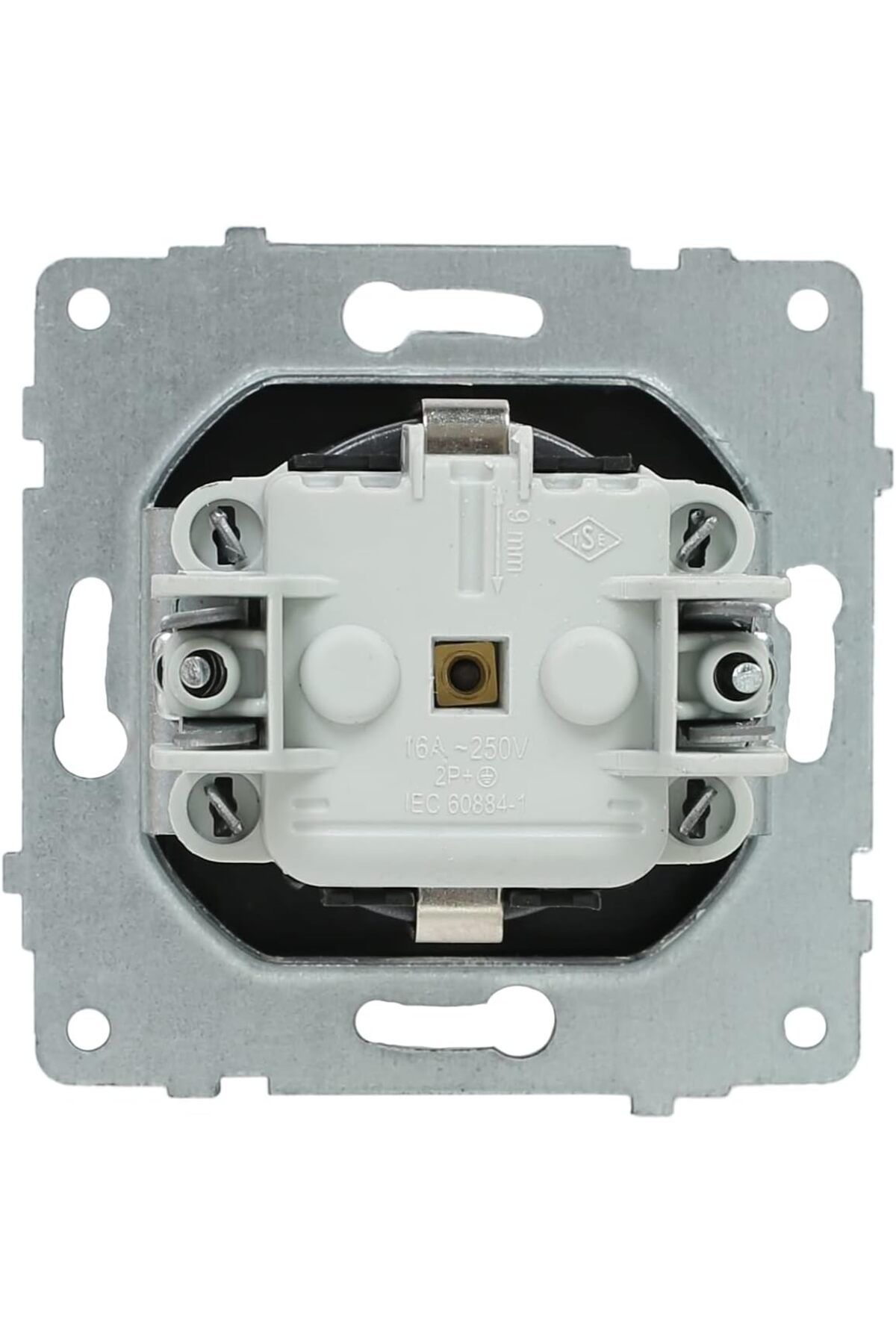 OVİVO-Quantum Magnetic Gray Set of 2 Grounded Socket + Commutator 2