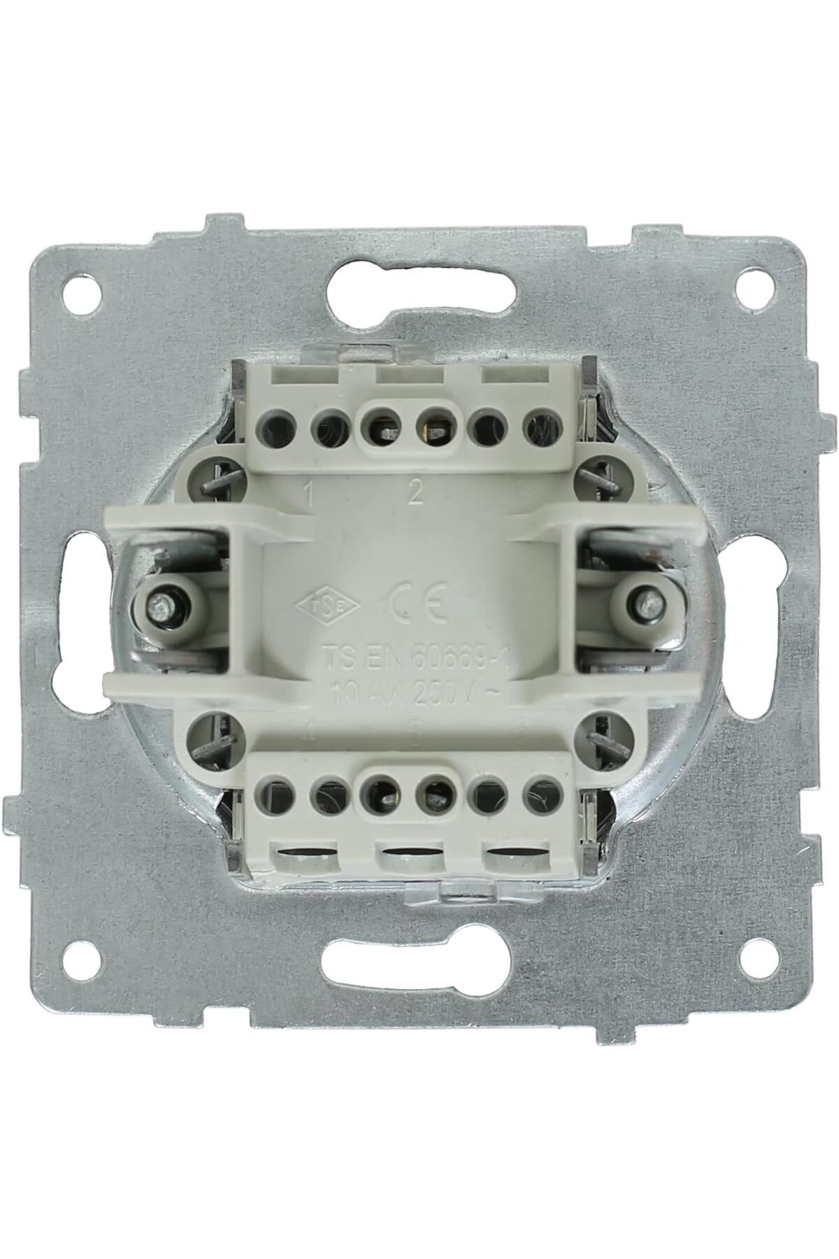 OVİVO-Quantum Magnetic Gray Set of 2 Grounded Socket + Commutator 3