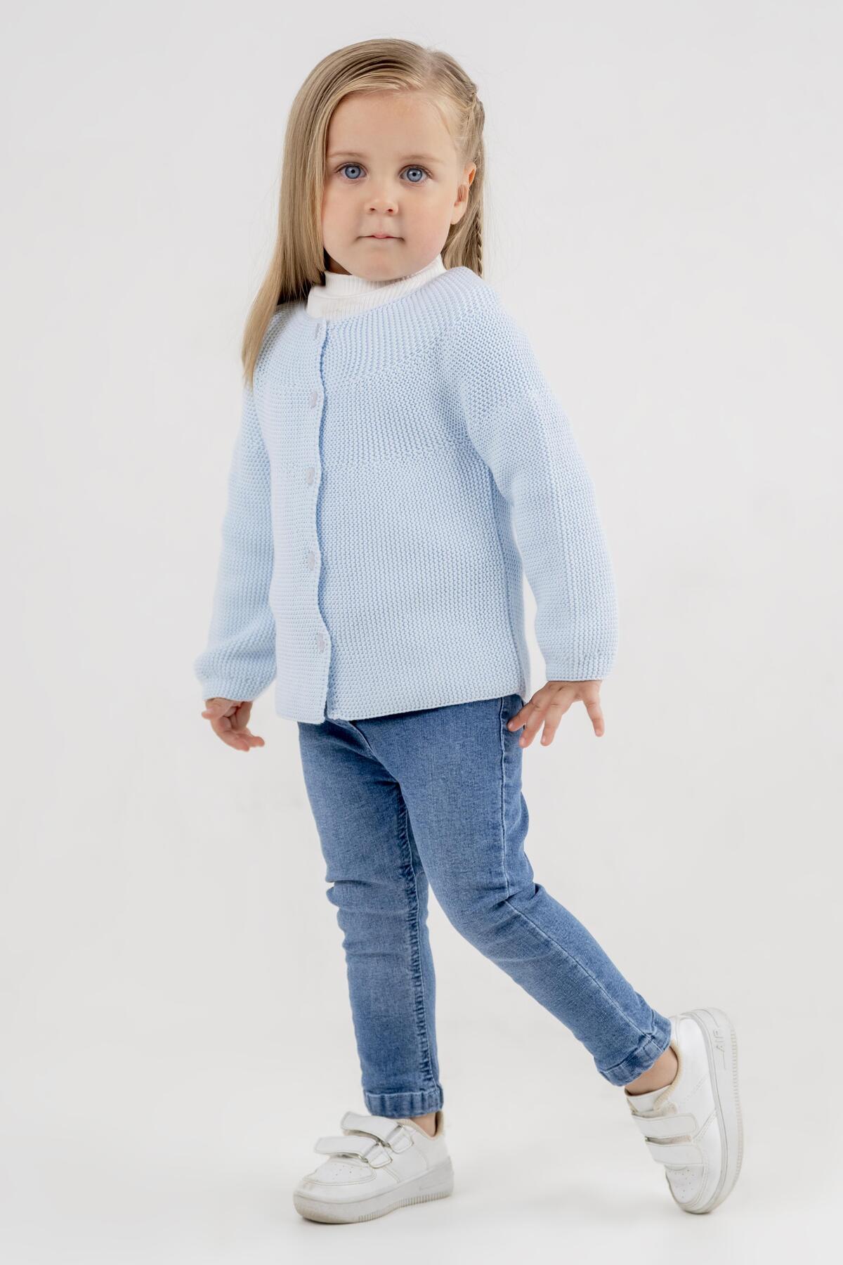 Minora Links Örgü Hırka Bebe Mavi fotoğrafı 3 (önizleme)