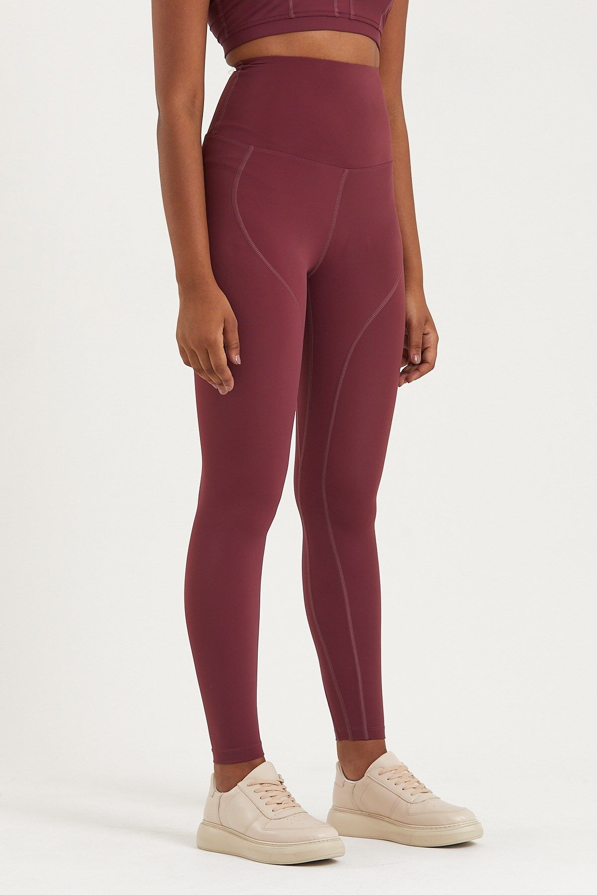 Dark red shop gym leggings