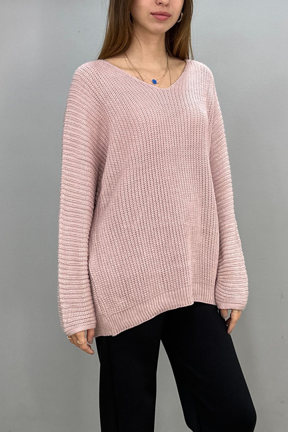 Dusty pink knitwear store