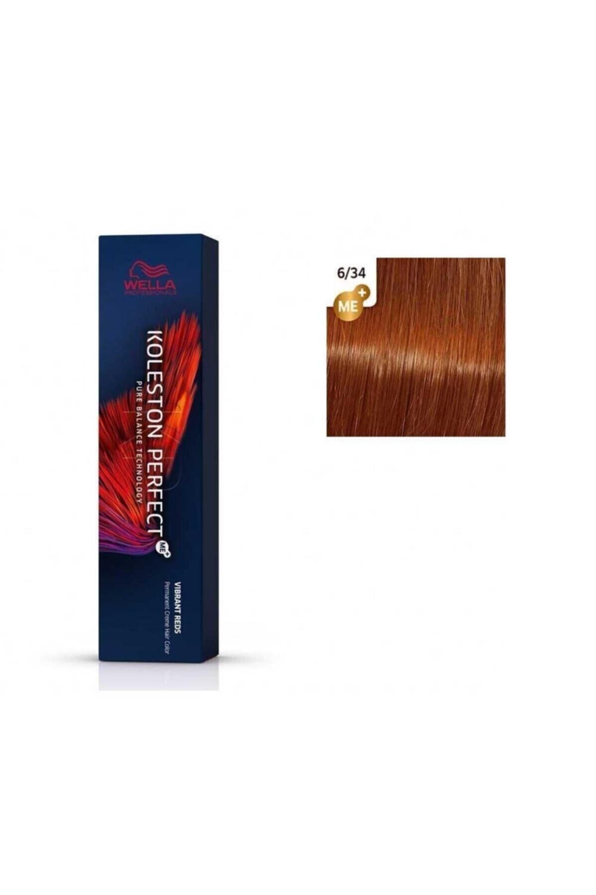 رنگ مو چند مردانه و زنانه Koleston Perfect Reds پر جنب جوش 6 34 موهای بلوند تیره 60ml Dye6 Wella