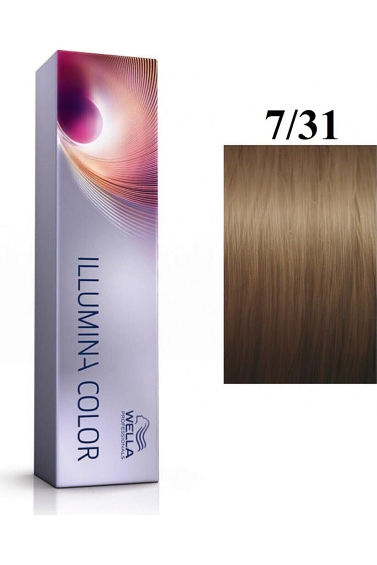 رنگ مو چند زنانه Illumina Super 7 31 طلای متوسط Ashy Auburn Dye 60ml Dye26 Wella