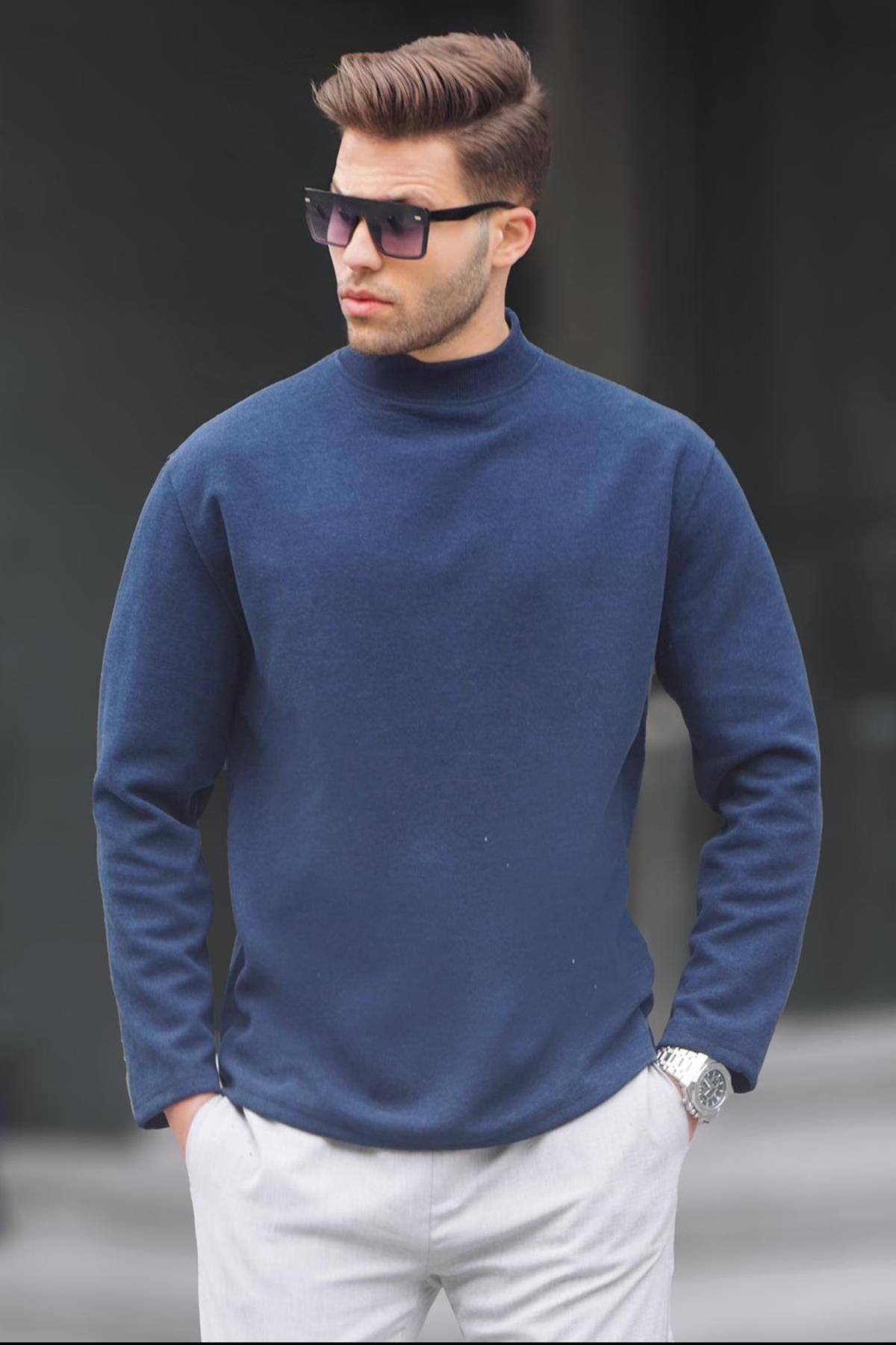 Dark blue turtleneck mens shop