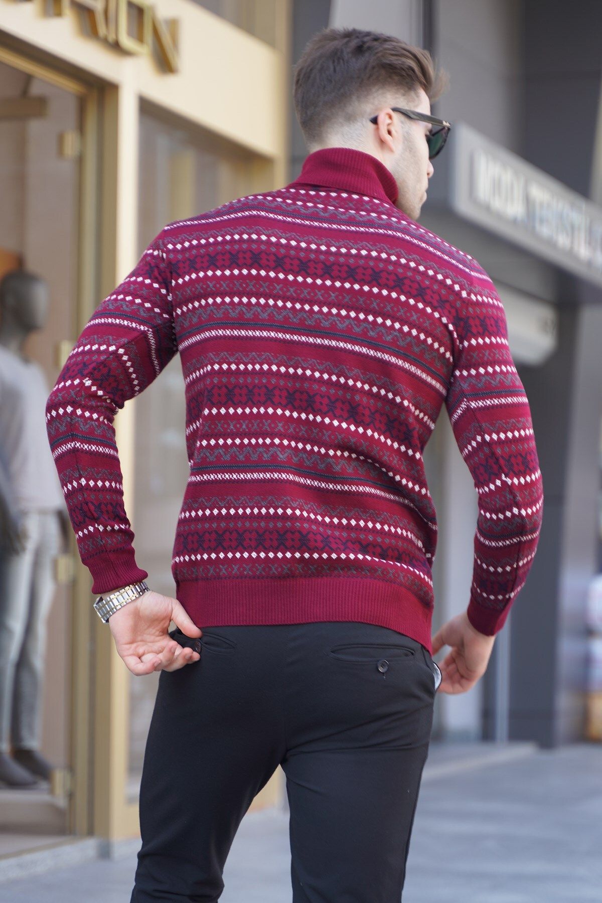 Madmext Sweater Burgundy Regular fit Trendyol