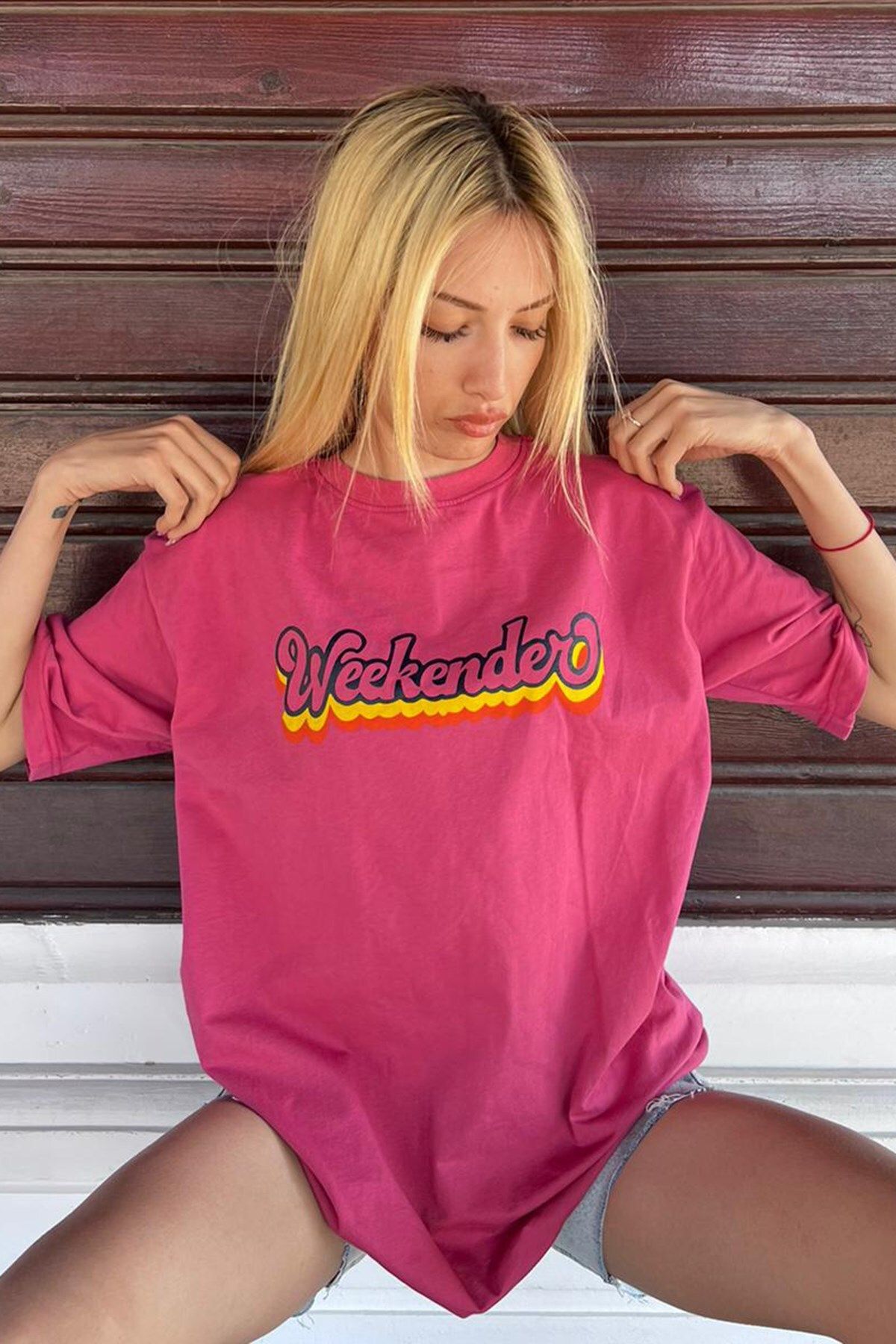 Oversize Soft Pink Shirt -- Mad Girls -- Madmext