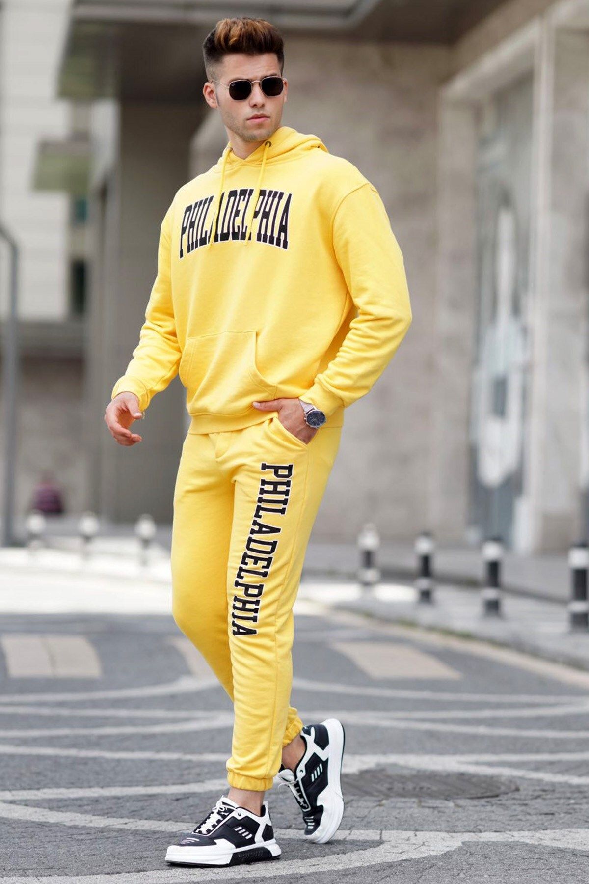 Mens yellow sweatsuit online