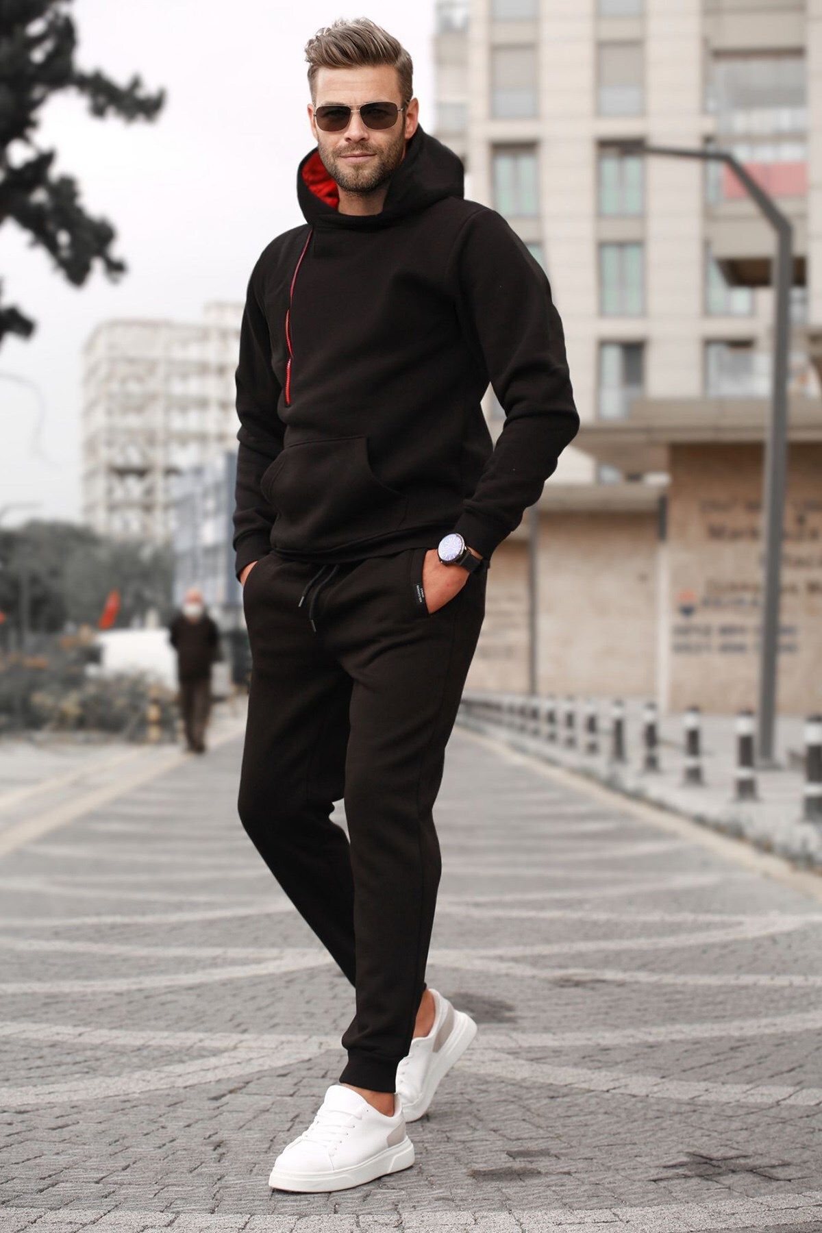 ست لباس ورزشی مردانه مشکی مدمکست Madmext (برند ترکیه)
