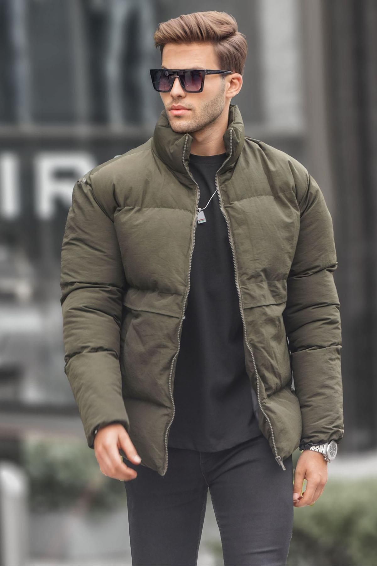 Madmext Winter Jacket Khaki Puffer