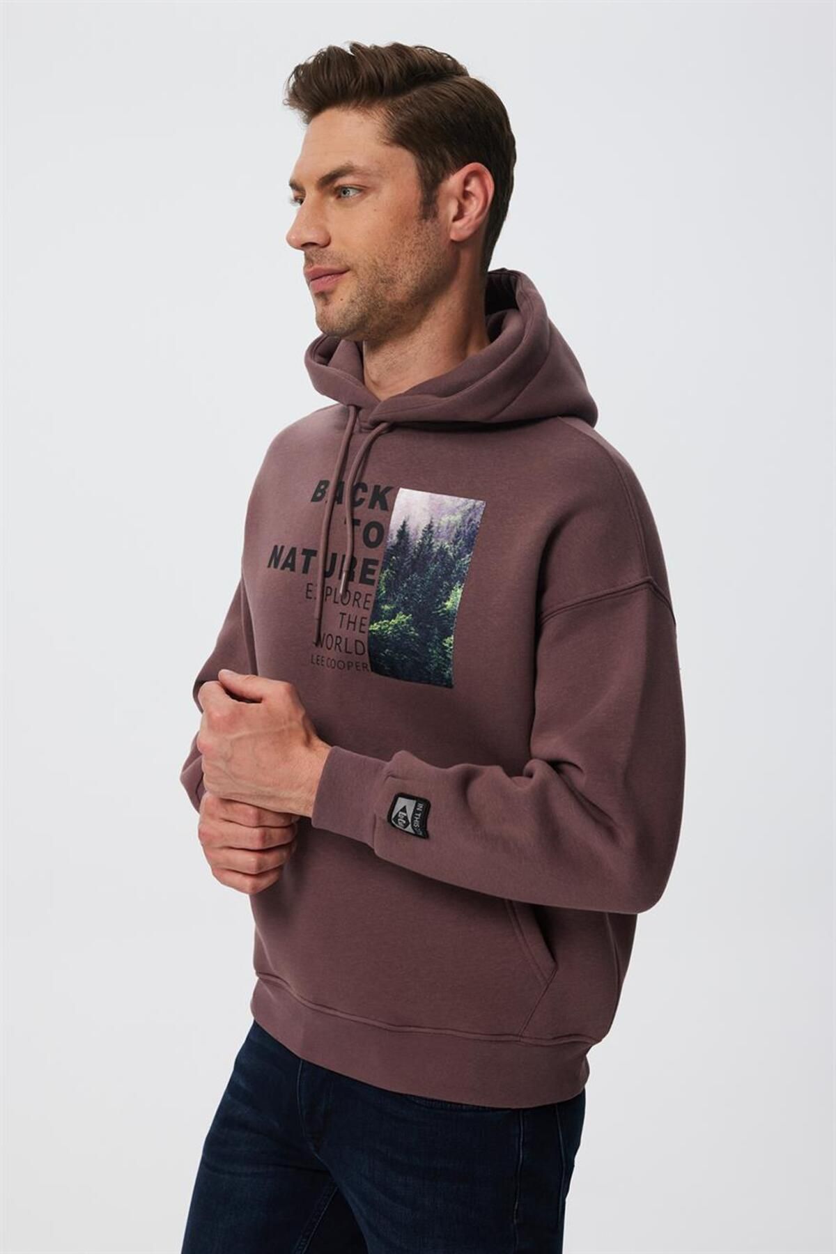 سویشرت صورتی مردانه جروم خشک شد اورجینال Lee Cooper