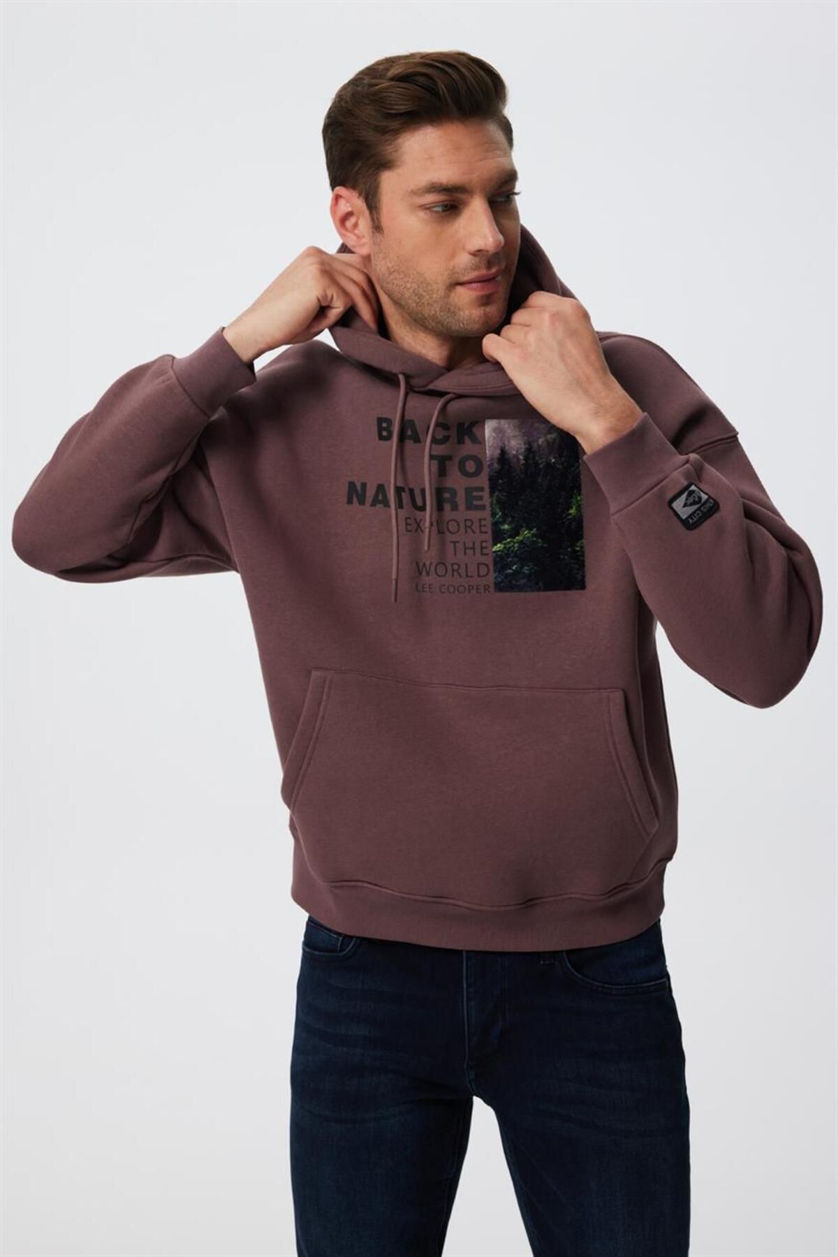 سویشرت صورتی مردانه جروم خشک شد اورجینال Lee Cooper