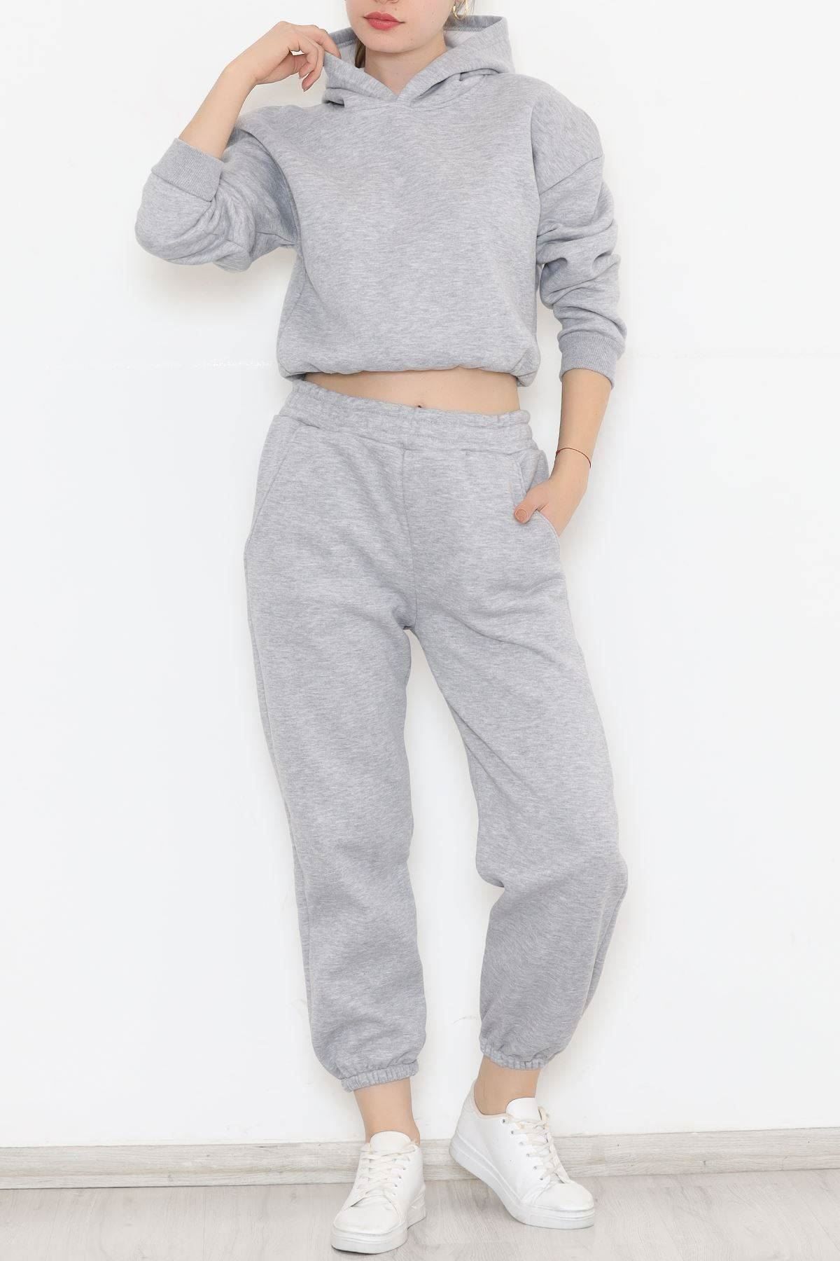 Crop hoodie tracksuit discount