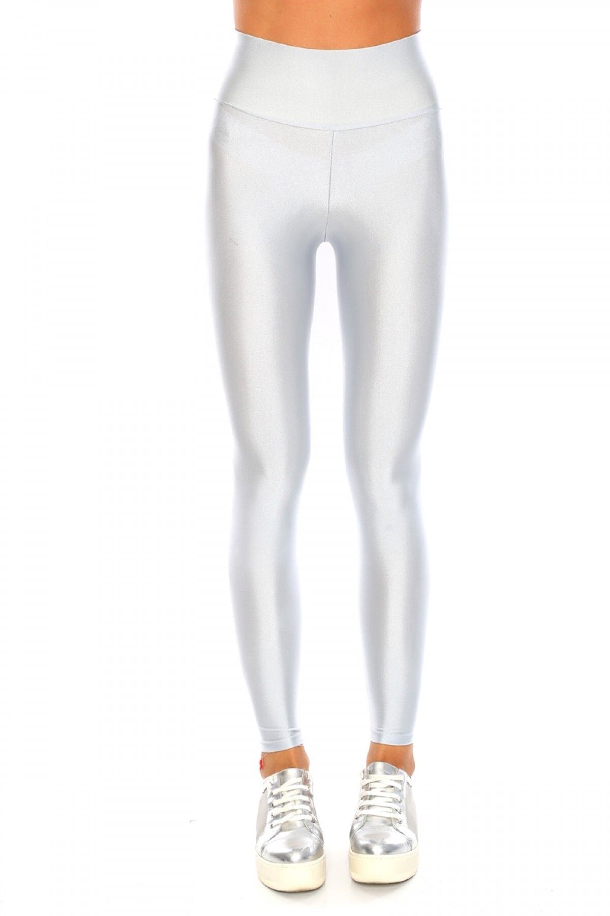 High waisted shop silver leggings