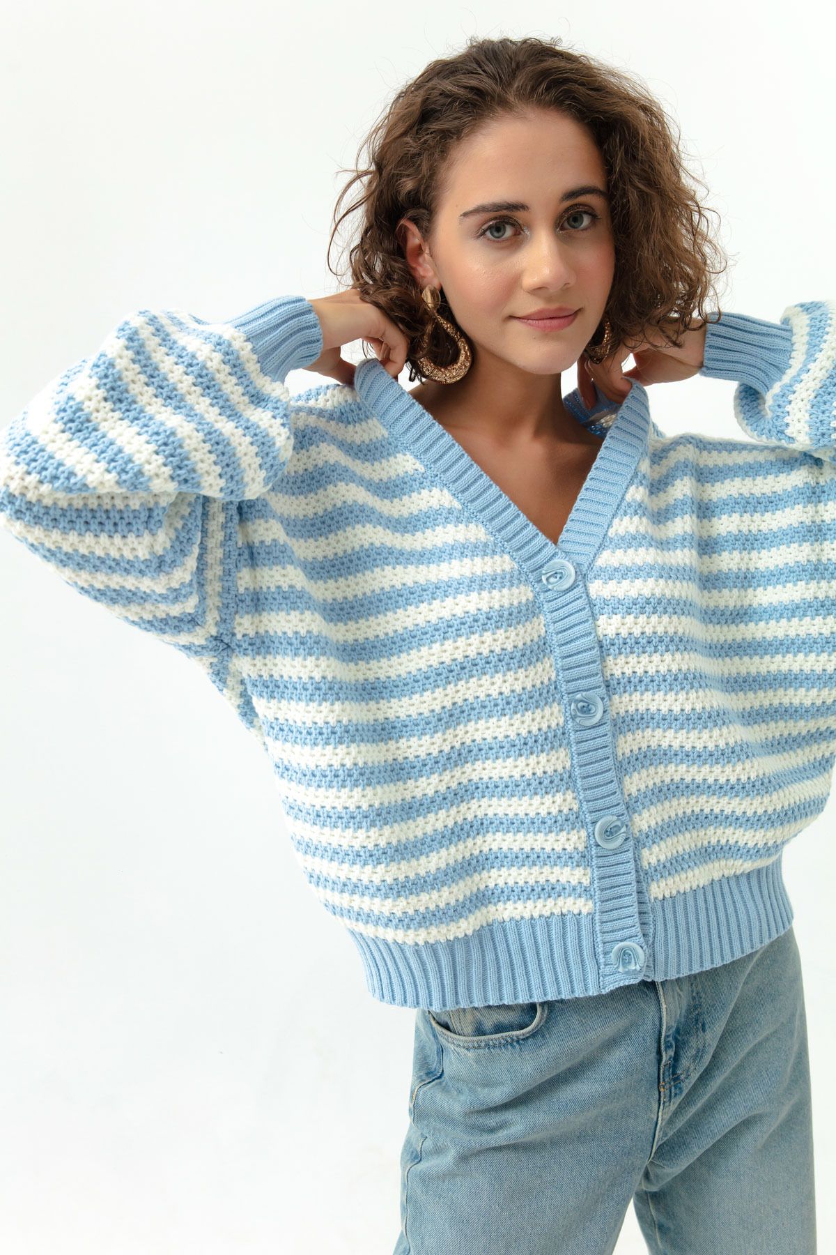 Baby blue cardigan cheap womens