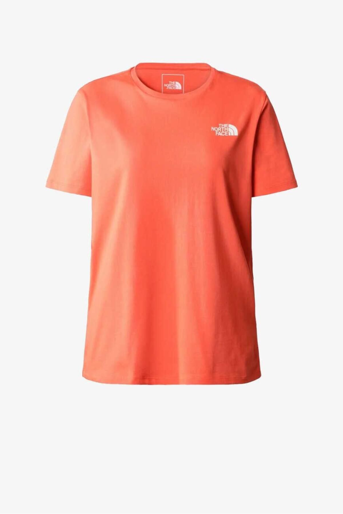 The north face top orange t shirt