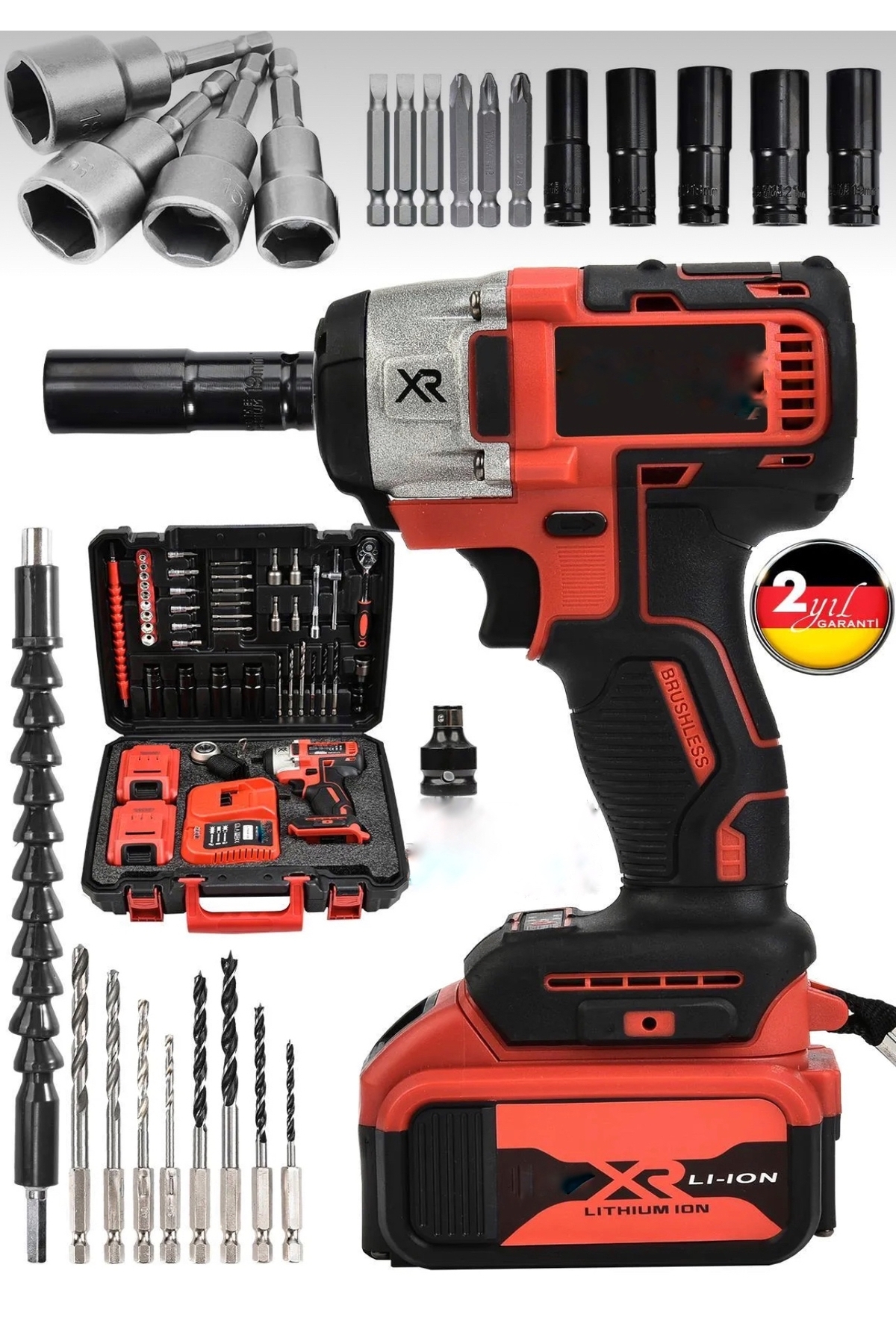 DYNAMİC MAX 598vf Akülü Somun Bijon Sökme Takma Sıkma Matkap Kömürsüz Akülü Vidalama Mandren Cırcırlı