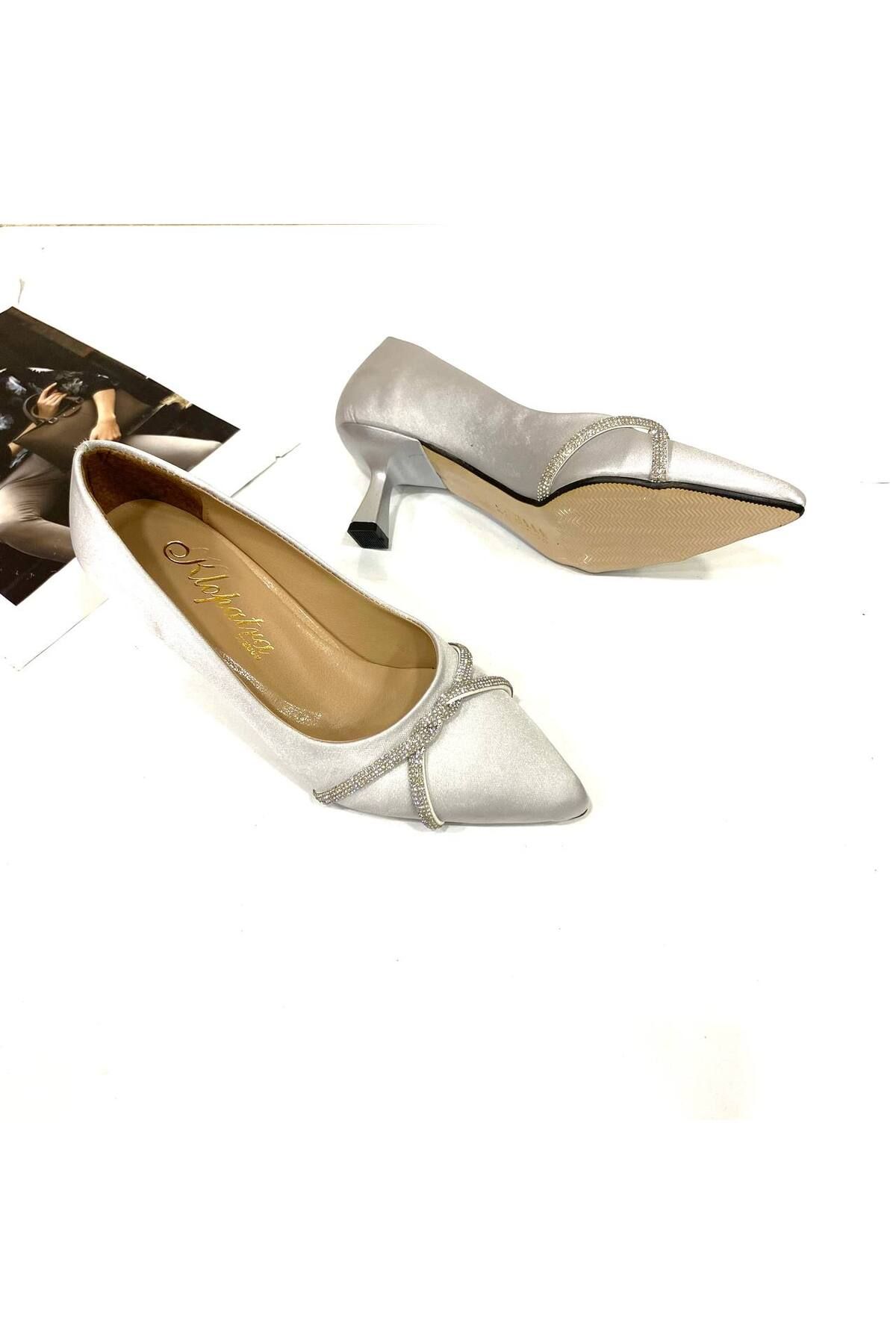 Klopatra Evening Shoes Silver colored Block Trendyol