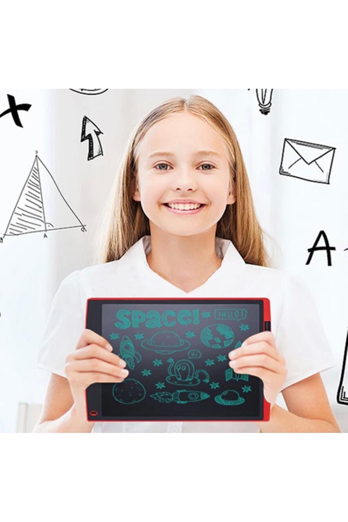 Canderel Dijital Kalemli Çizim Yazı Tahtası Not Yazma Eğitim Tableti Writing Tablet 8,5 Inç Kırmızı fotoğrafı 3 (önizleme)